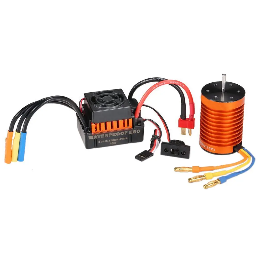 

HOT SALE Waterproof F540 3300KV Brushless Motor with 45A ESC Combo Set for 1/10 RC Car Truck