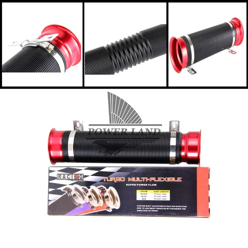 76mm Universal Retractable Turbo Multi Flexible Air Intake Pipe Tube