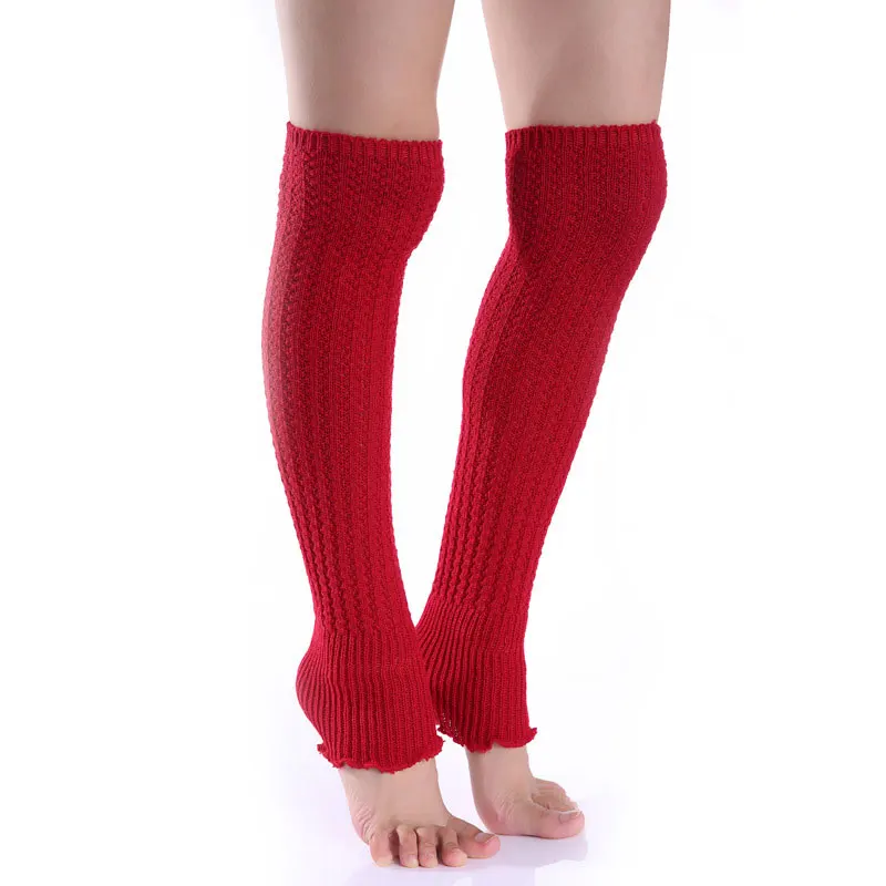 Mode Frauen Mädchen Winter Lange Beinlinge Stricken Häkeln Leggings Strümpfe ZG