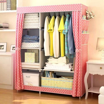 

Modern Art Minimalist Home Portable Closets Nonwovens Bedroom Furniture Free Assembly Multifunctional Foldable Wardrobe Closets