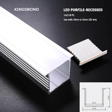 10 шт. 1 метр Встроенная алюминиевая Корпус u-образный алюминиевый канал для светодиодной ленты lignt led bar light 10 мм-12 мм