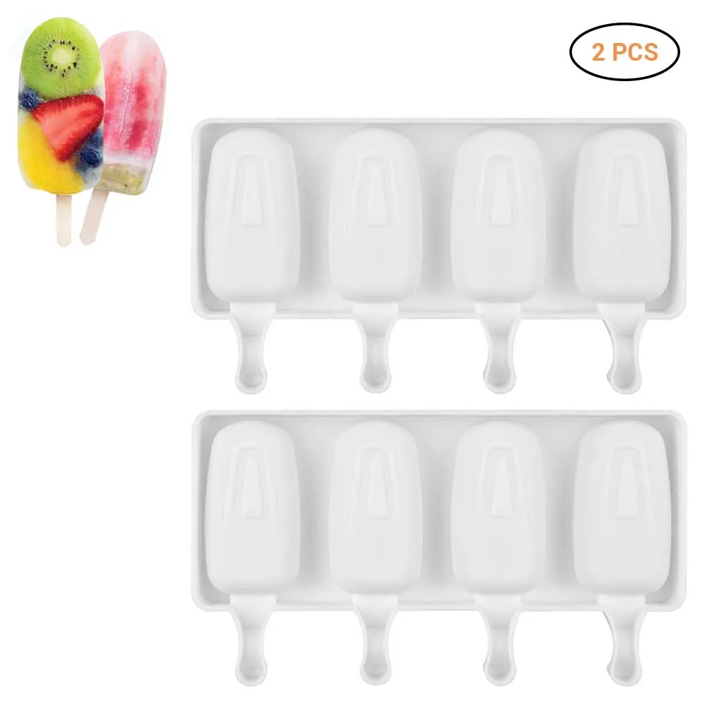 2 предмета домашний Еда Класс силиконовые формы для мороженого Формочки Для Мороженого на палочке для заморозки мороженого бар создатель форм с палочки для сладостей