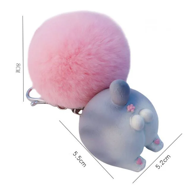 1 шт. милый кот собака Попа Собака Кошка попка меховой шар брелок плюшевый брелок сумка Подвеска Брелок для девочек плюшевая игрушка