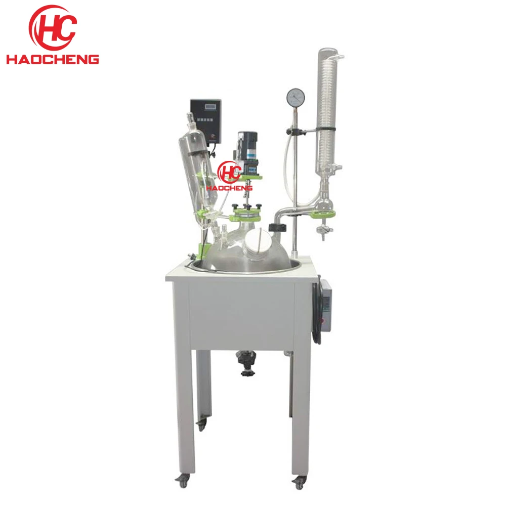 

Free shipping,100L Lab Single Layer Plug Flow Glass Reactor
