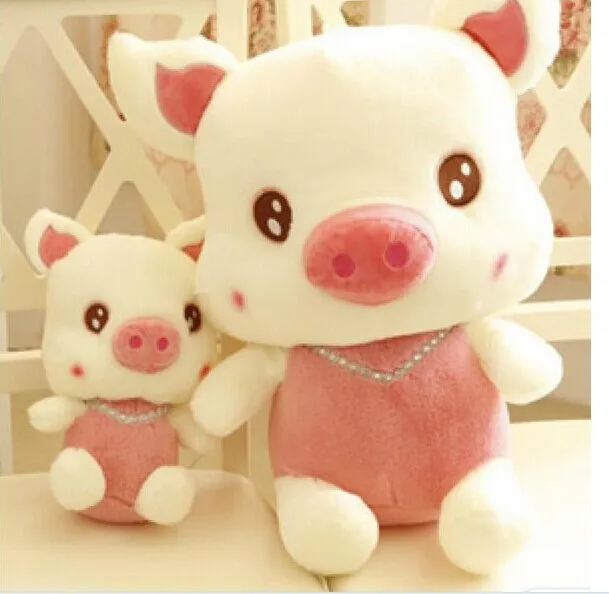 

lovely cartoon plush pig toys big pig toy with pink cloth birthday gift pig doll about 60cm