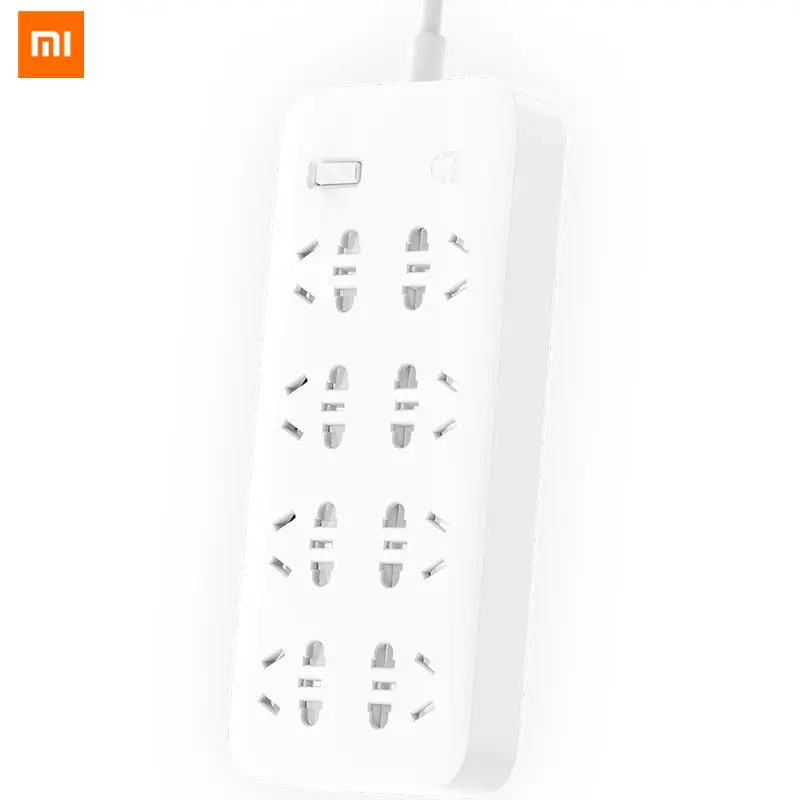 

Original Xiaomi Mijia Power Socket Strips 6 Ports 8 Ports 10A Big Sockets Extension Standard Socket Plug EU/US/AU/UK Adapter