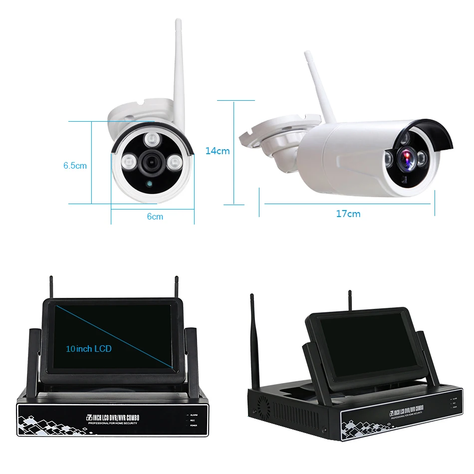 8CH CCTV система беспроводной 1080 NVR 8 шт. 1.3MP ИК Открытый водонепроницаемый P2P Wifi камер