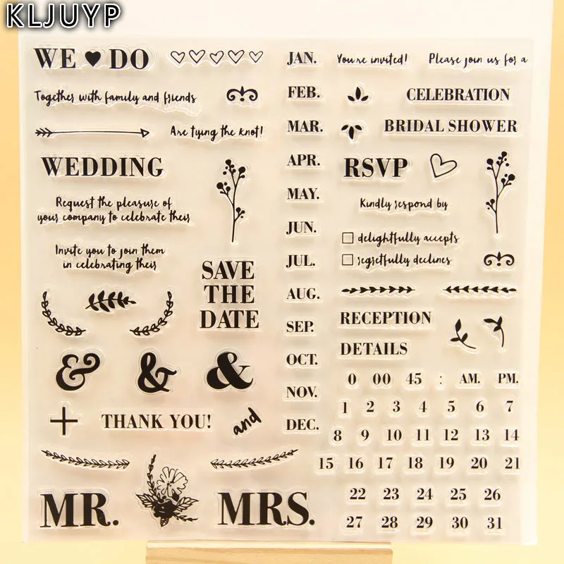 

KLJUYP Date Clear Stamps Scrapbook Paper Craft Clear stamp scrapbooking 058