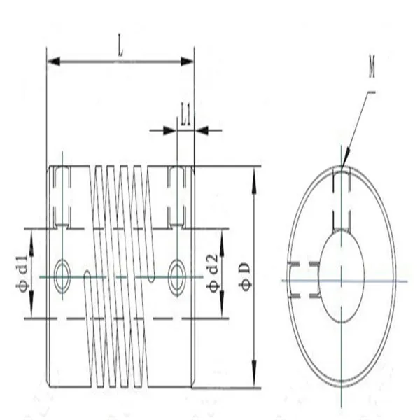 8mm x  8mm Aluminum Flexible Shaft Coupling OD19mm x L25mm CNC Stepper Motor Coupler Connector