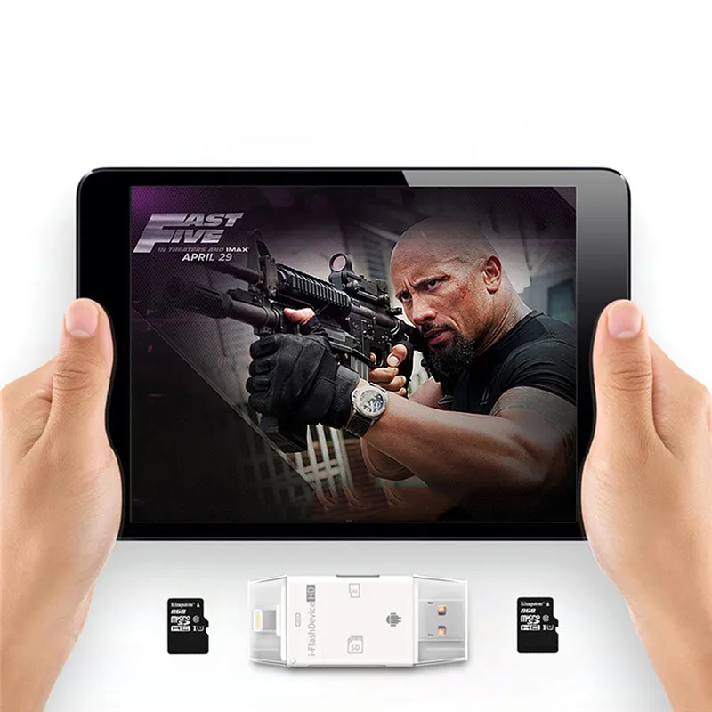 

Three-in-one SD Card Reader Micro SD OTG Smart Camera Card Reader Adapter TF for iPhone iPod Apple Memory Cards SD Adapter