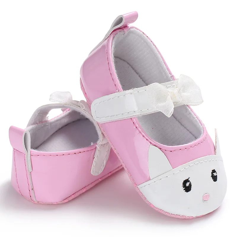 Зайчик обувь для маленьких девочек подошва кроватки обувь принцесса нескользящей кролики Prewalkers малышей Обувь для новорожденных