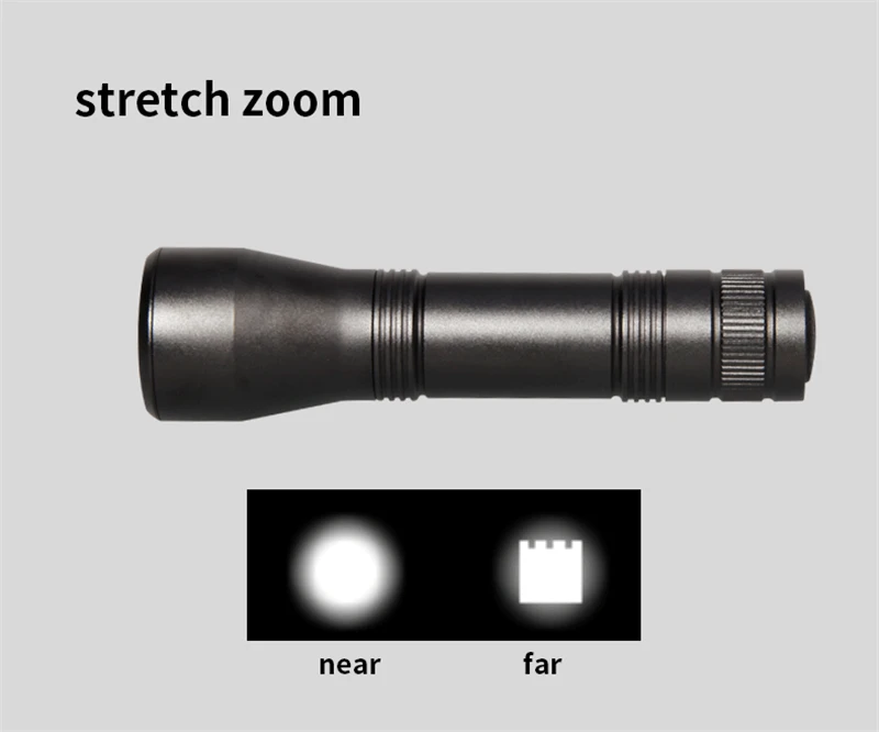 AIMIHUO Hot Mini T6L2 LED Flashlight Telescopic Zoom Powerful Flashlight LED Outdoor Torch Lamp For 18650 Rechargeable Battery (10)