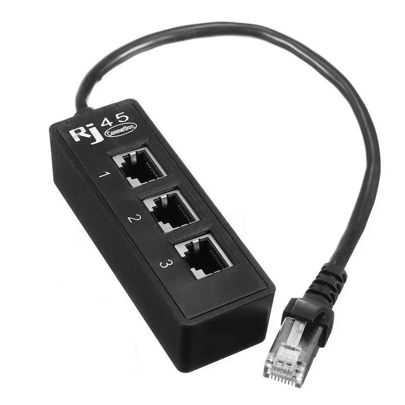 RJ45 штекер до 3 женский порт Сетевой удлинитель Кабель Сплиттер LAN - Цена: 
