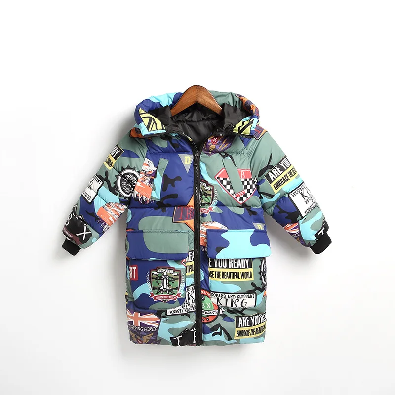 

Kids Toddler Boys Jacket Warm down Coat for Children hooded Outerwear Clothing Baby Girls Clothes russian Winter Parkas
