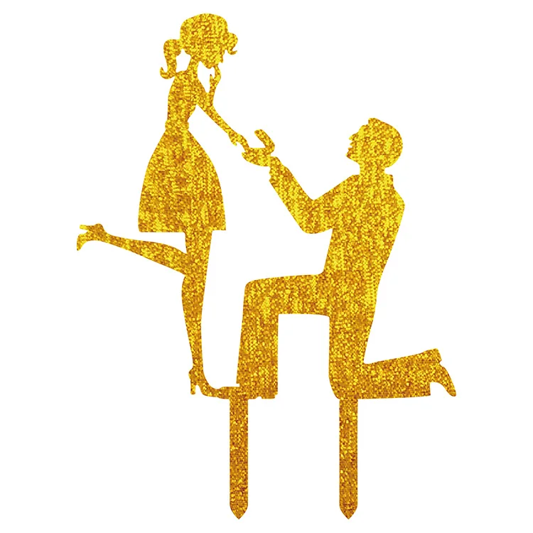 1pc Acrylic Marry Me Cake Flag Topper Mr & Mrs Cake Flags For Wedding Anniversary Party Cake