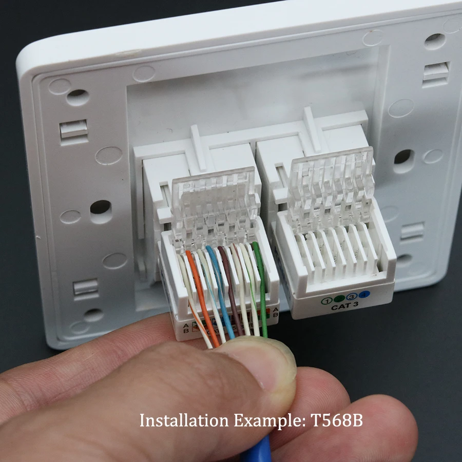 Xintylink rj11 rj45 гнездо модульный cat5e cat6 2 порта Keystone настенная Передняя панель без инструментов Телефонная настенная розетка панель 86 мм