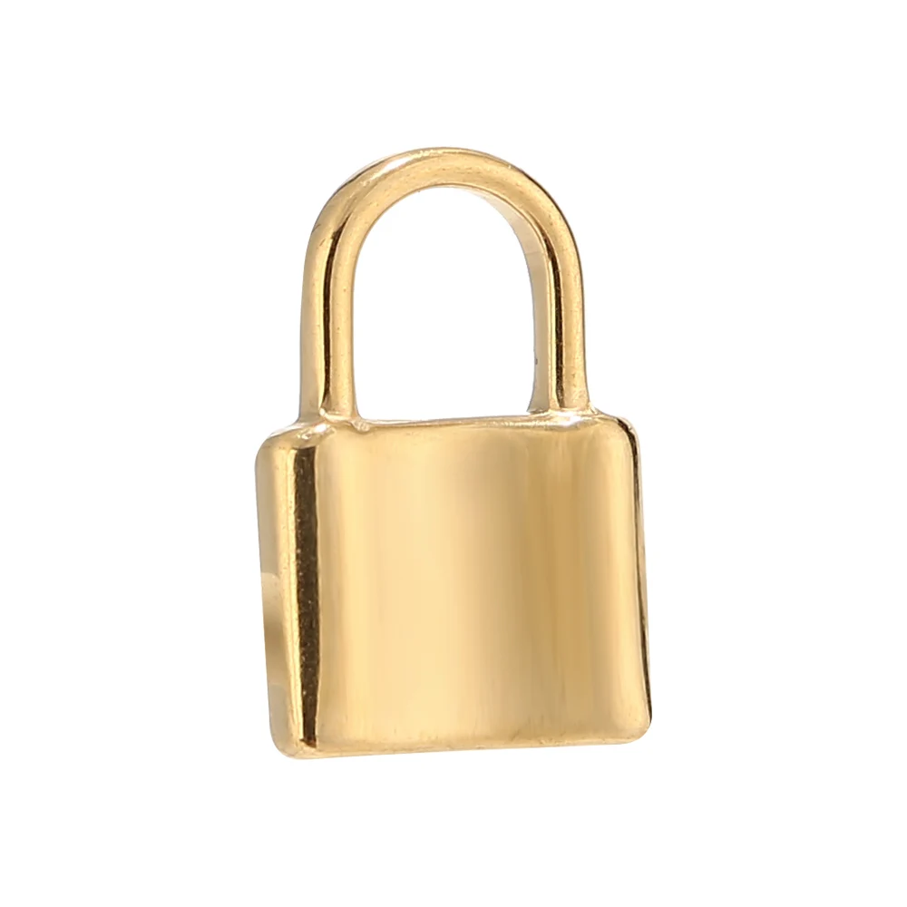 

20pcs/lot Wholesale Hot Fashion Gold Tone Stainless Steel Lock Charm 3D Pendent for DIY Necklace Jewelry Making