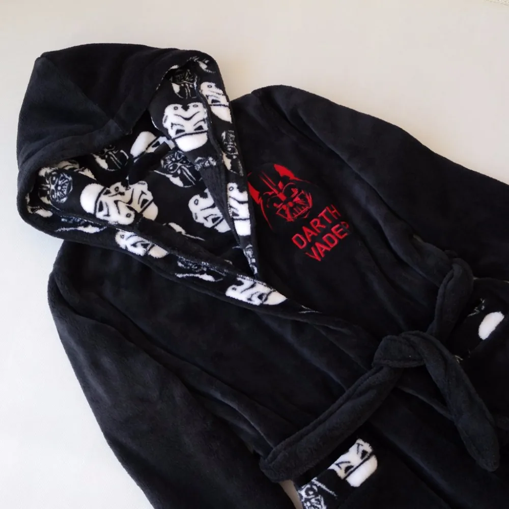 Star War Boys Bathrobe Darth Vader Anakin Skywalker Coral Fleece Kids Pajamas  Autumn Winter Warm Children Sleepwear Bath robes3