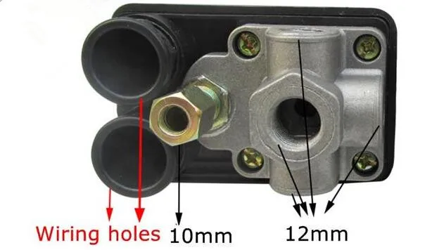 1 шт 0-175 PSI 4-портовый переключатель давления для воздушного компрессора регулирующий клапан 12 бар 240 В 4 порта горячая распродажа