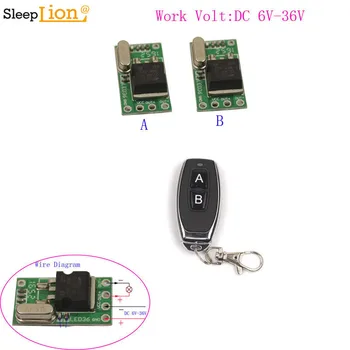 

Sleeplion 6V-36V 9V 12V 24V Button Wireless Switch Micro Module LED Light Controller Mini Relay Remote Control Switch 6V-36V