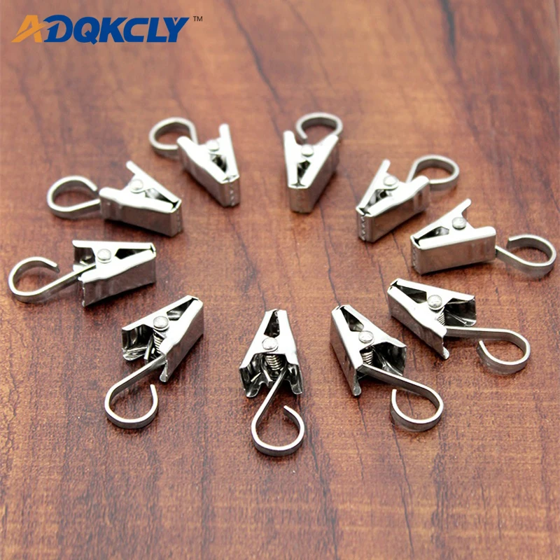 ADQKCLY Durable Window Shower Curtain Clips Stainless Steel Claws