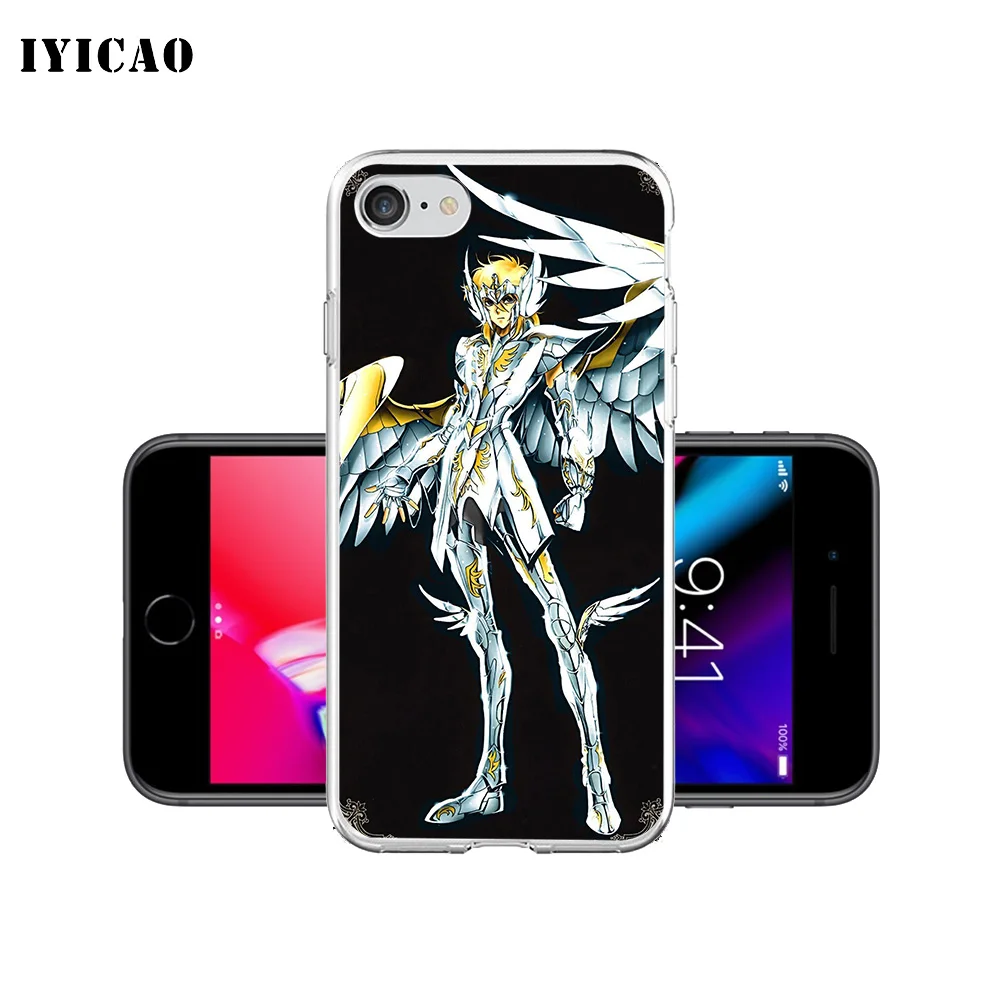 IYICAO мультфильм Saint Seiya Мягкий силиконовый чехол для телефона iPhone X XR XS MAX 6 6s 7 8 Plus 5 5S