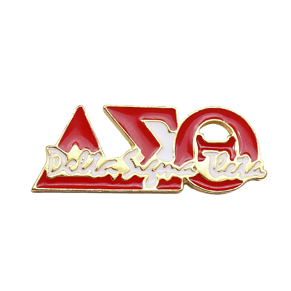 

Exquisite enamel metal Metal Letter DST label brooch DELTA SIGMA THETA sorority society Jewelry Brooch