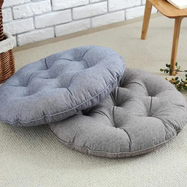 55 Cm Large Size 100 Cotton Seat Cushion Futon Yoga Floor 55 Cm Large Size 100 Cotton Seat Cushion Futon Yoga Floor Tatami Chair Round Cushions Modern Solid Home Sofa Decoration