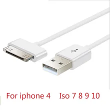 90 см 30pin USB кабель для передачи данных для Apple Синхронизация данных 30pin USB кабель для iPhone 4 4S ipad 1 2 3 itouch4 зарядный кабель