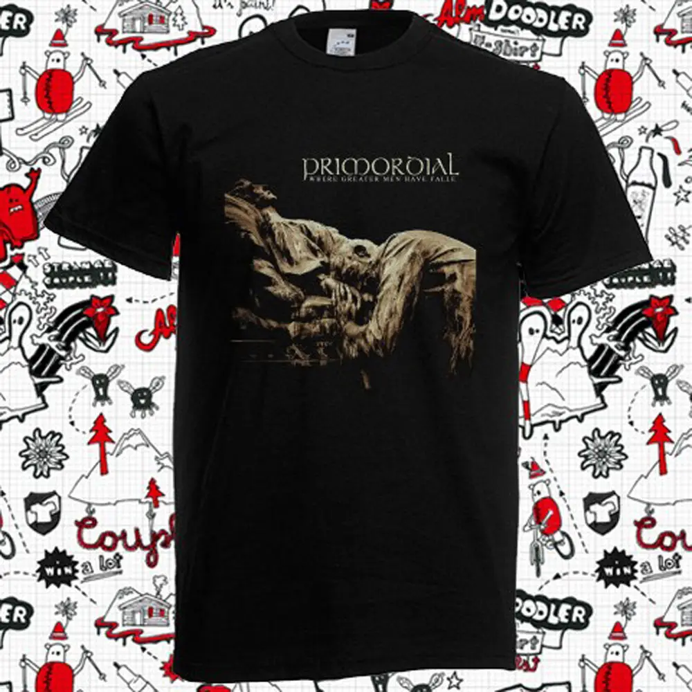 

New Primordial Where Greater Men Have Fallen Men's Black T-Shirt Size S-3XLMen T-Shirt Tops
