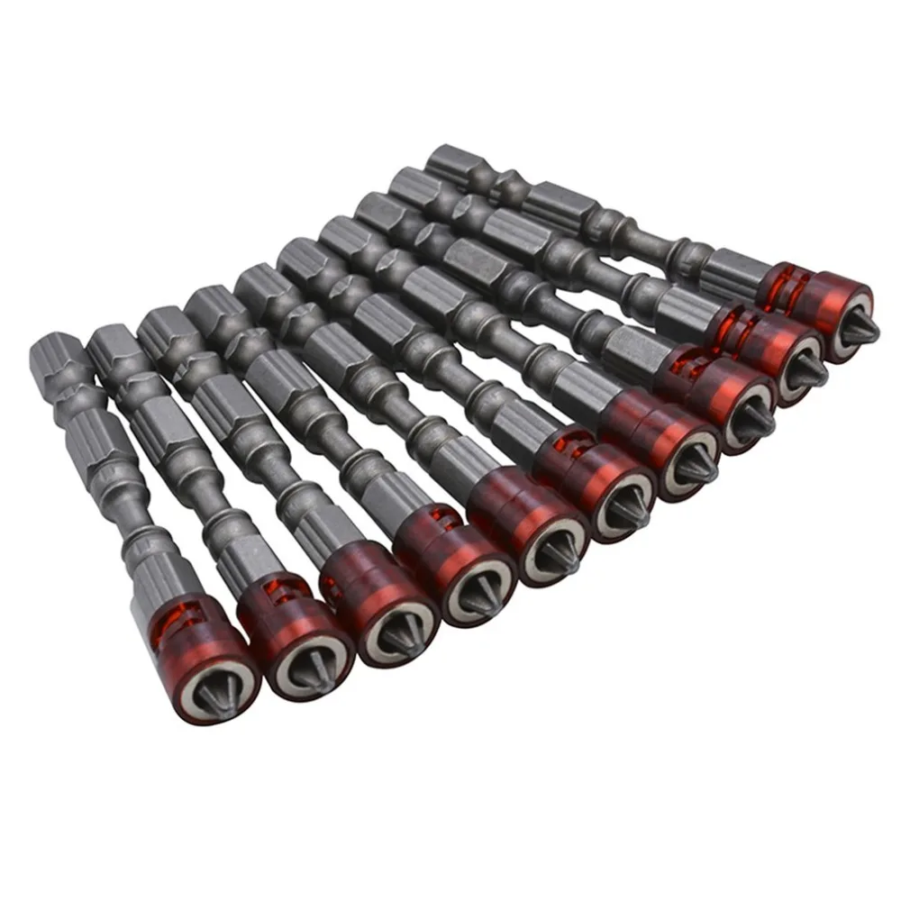 

10pcs/set Strong Magnetic Bit Set Double Head Screw Driver With Magnet Ring Hex Shank Electric Screwdriver Bits Drop Shipping