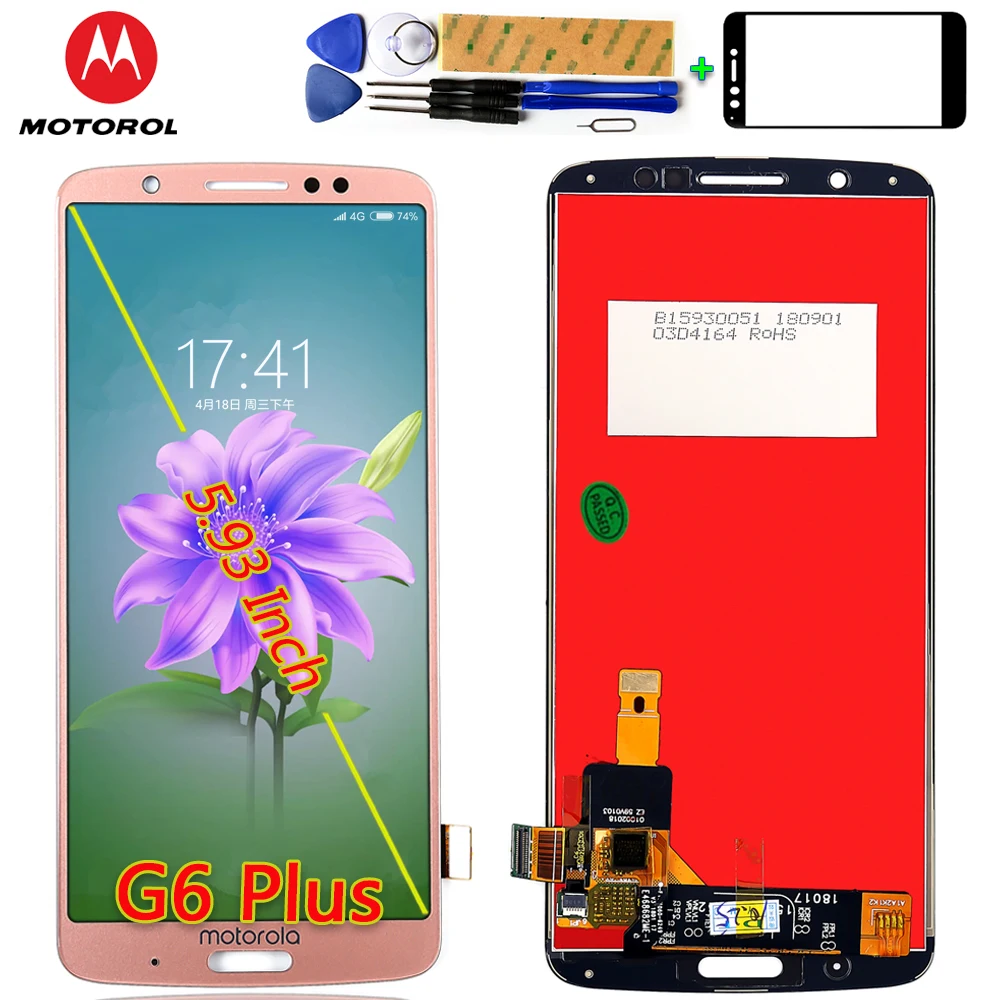 Motorola Moto G6 Plus XT1926 5 9 дюймовый ЖК-дисплей 2160*1080 кодирующий преобразователь