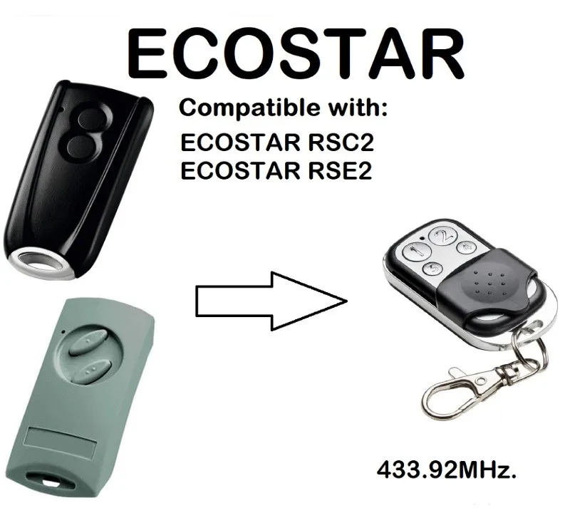 

2pcs ECOSTAR RSC2, ECOSTAR RSE2 Compatible Remote Control Rolling code 433.92MHz.