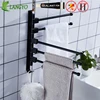 3/4/5bars Bathroom Accessories Towel Holder Swivel Bars Bath Rack Rail Bathroom towel Rack Black rotatable revolvable towel rack ► Photo 1/6