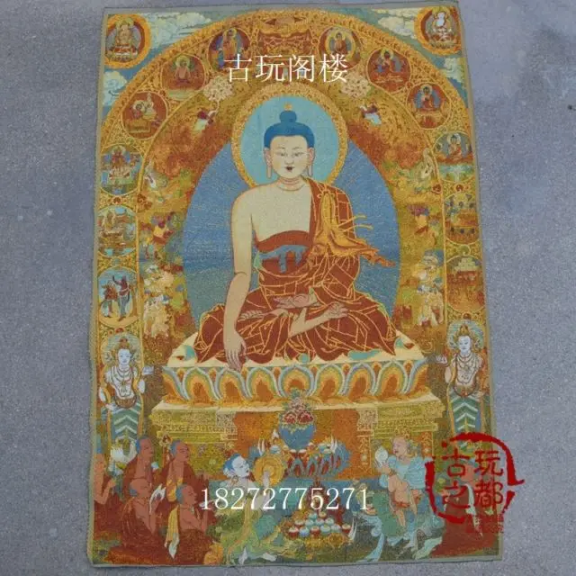 

Chinese collection the Thangka embroidery Shakya Muni diagram