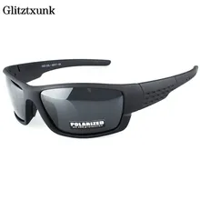 Óculos de sol polarizado masculino, óculos escuros quadrados para direção armação preta com proteção uv400 okulary
