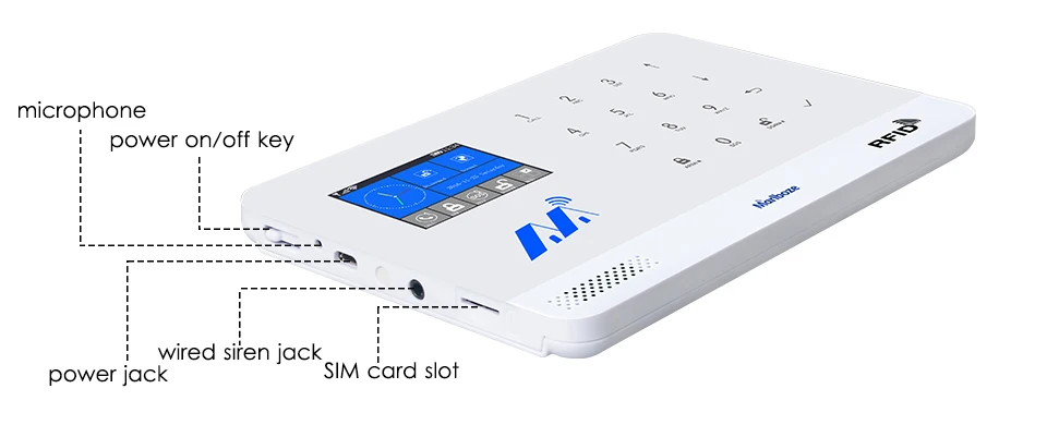 Marlboze беспроводной домашней безопасности GSM Wi Fi GPRS сигнализации системы IOS приложение для Android дистанционное управление RFID карты PIR сенсор