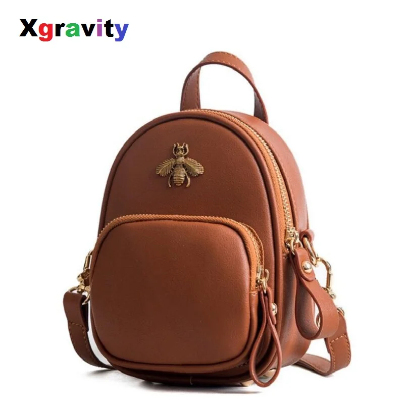 

Xgravity New Messenger Bag Autumn Mini Korean Small Bee Female Bag Shoulder Fashion Woman Handbags Elegant PU Girl Bags H045