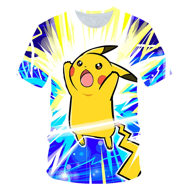 

2019 New Cartoon kids T shirts Pokemon Detective Pikachu 3D Printed Children T-shirt Summer Short Sleeve T shirt Boys/girl Tops