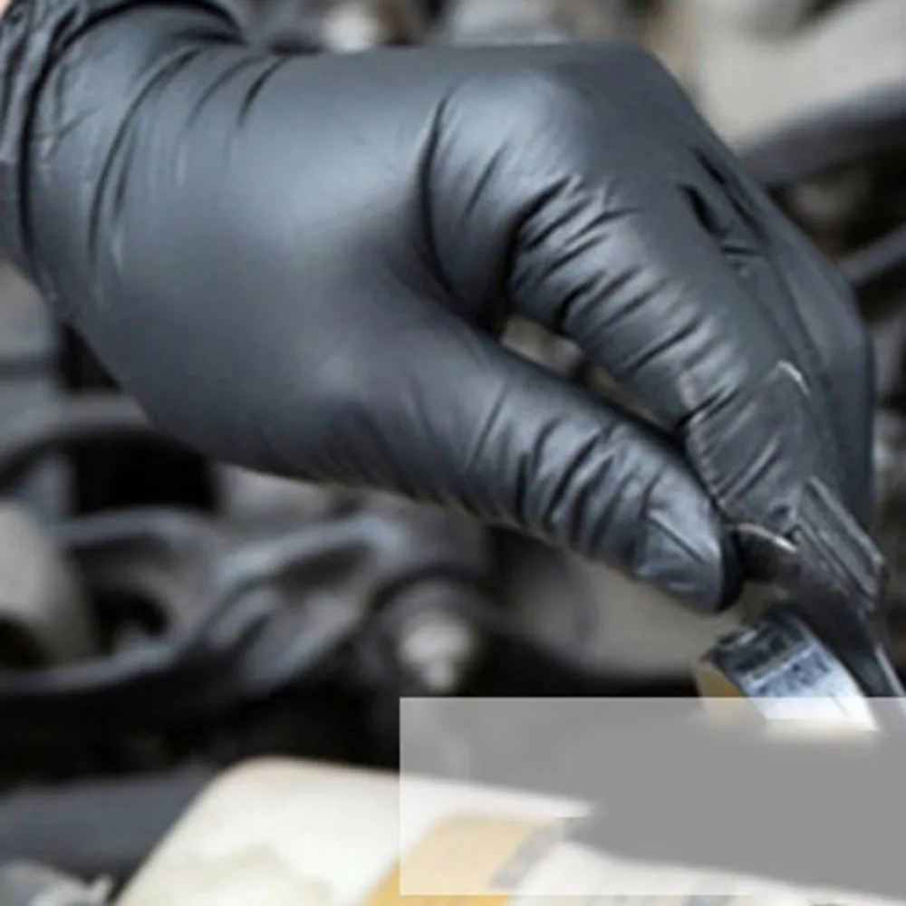 100 шт./лот S/M/L Размер одноразовые перчатки Механика бытовая очистка моющая нитриловая лаборатория ногтей антистатические перчатки