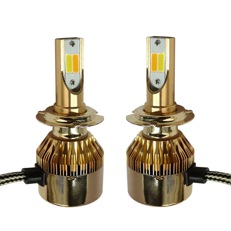 

1pcs Car Headlight H7 H4 LED H1 H11 H3 H13 H27 880 9006 9007 72W 3800LM 6500K headlights high beam low light fog lights