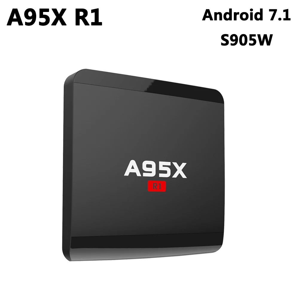 ТВ приставка A95X R1 с четырехъядерным процессором Amlogic S905W Android 7 1 2 ГБ DDR3 16 Гб ПЗУ 4K HD
