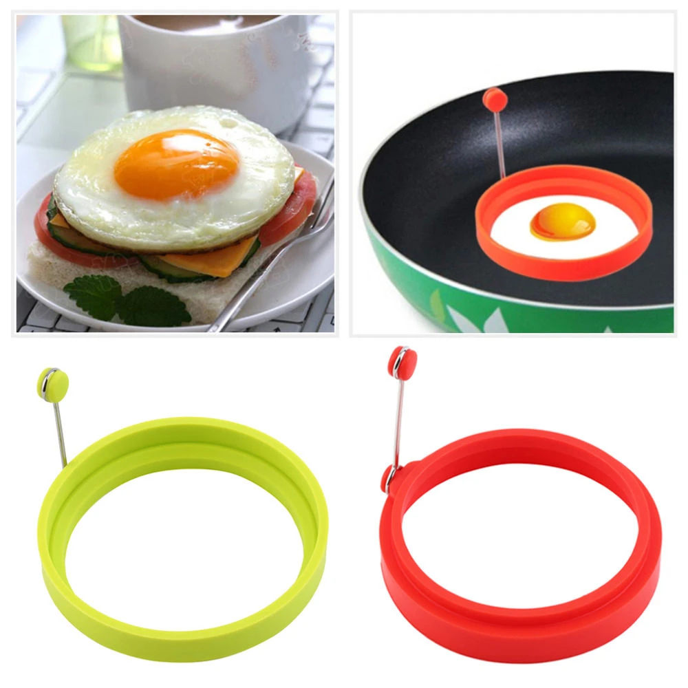 Silicone Fried Egg Pancake Ring Omelette Round Eggs Mould Cooking Breakfast