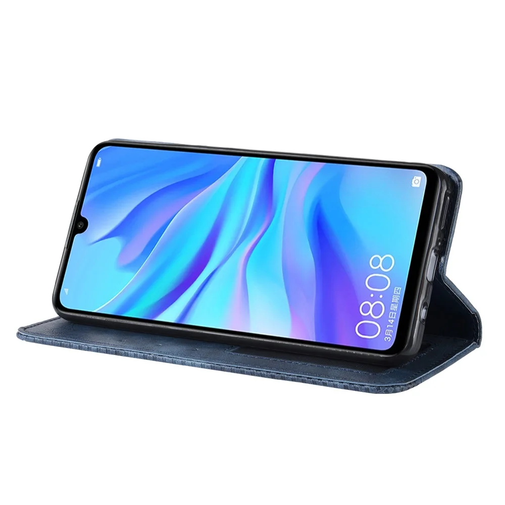 huawei snorkeling case Sang Trọng Retro Da Slim Flip Cover Huawei P30 Lite Ốp Lưng MAR-LX1M MAR-LX2J Ví Thẻ Đứng Từ Quyển Sách Bao Da Ốp Lưng Điện Thoại huawei phone cover