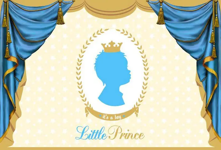 Jual Selamat Ulang Tahun Mencuci Baby Shower Boy Biru Tirai backdrop Vinyl kain kualitas Tinggi Komputer cetak partai Latar Belakang