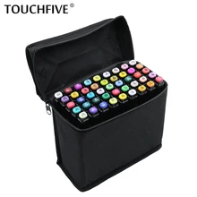 TouchFive маркер 30/40/60/80/168 Цвета Ручка Кисть алкогольных жирной чернила на водной основе художественный маркер для манга двойной головой маркеры для эскизов