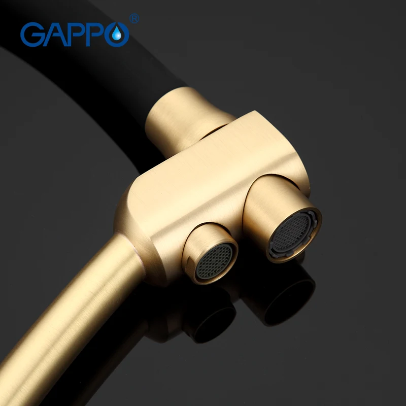 GAPPO 1set kitchen sink faucet torneira Cold and Hot Water Mixer Brass Crane Double Handle 360 Free Rotation G4398-1 GAPPO 1set kitchen sink faucet torneira Cold and Hot Water Mixer Brass Crane Double Handle 360 Free Rotation G4398-1