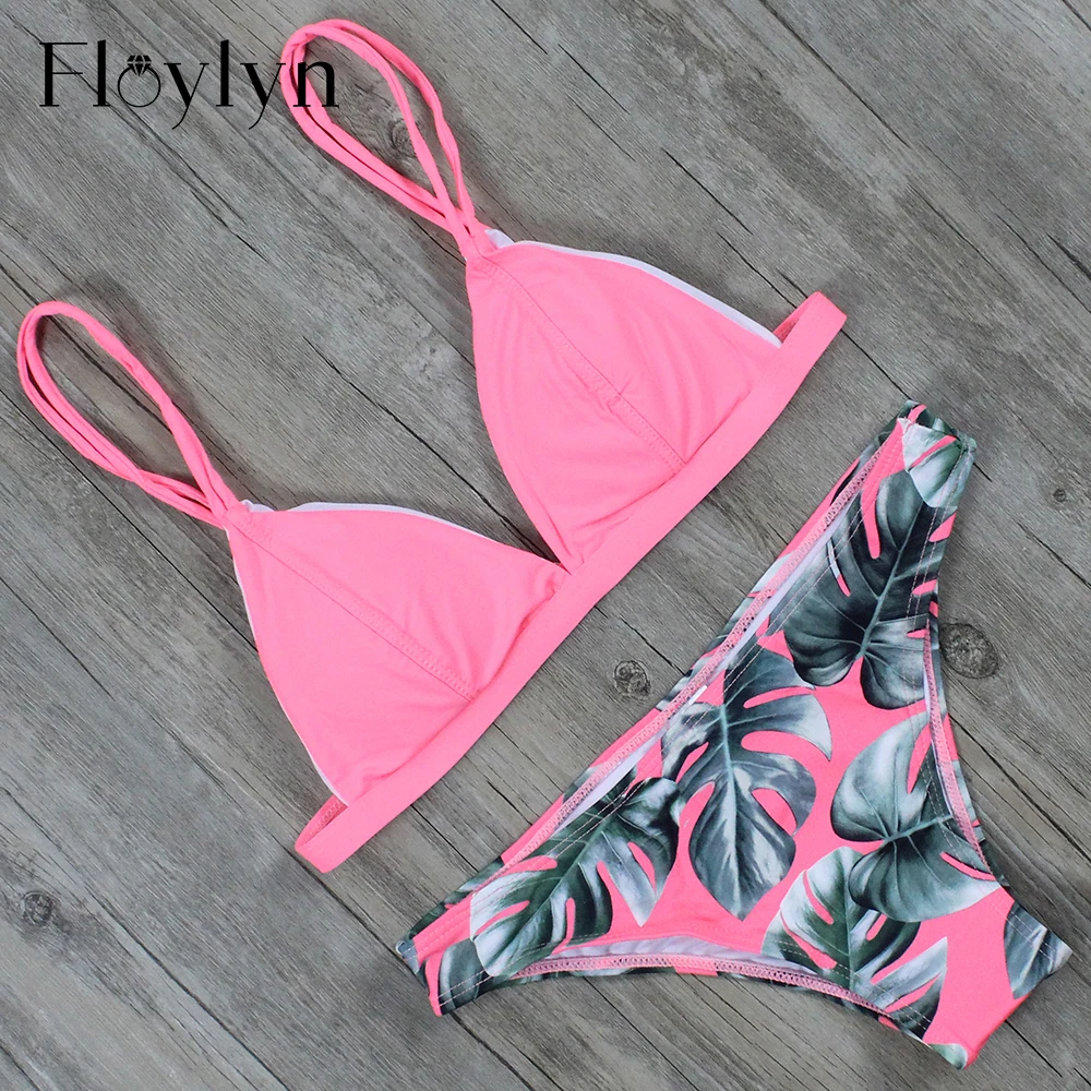 Floylyn Triangle Women Sexy Swimsuit Push Up Bikini Swimwear Set With Pads In Bikinis Set From