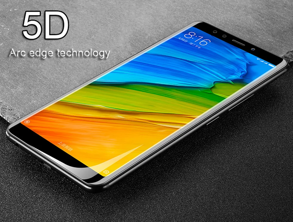 5D полное покрытие закаленное стекло для Redmi Note 4 4X 5 5A Pro Prime чехол пленка Xiomi 4X5 A 5APrime