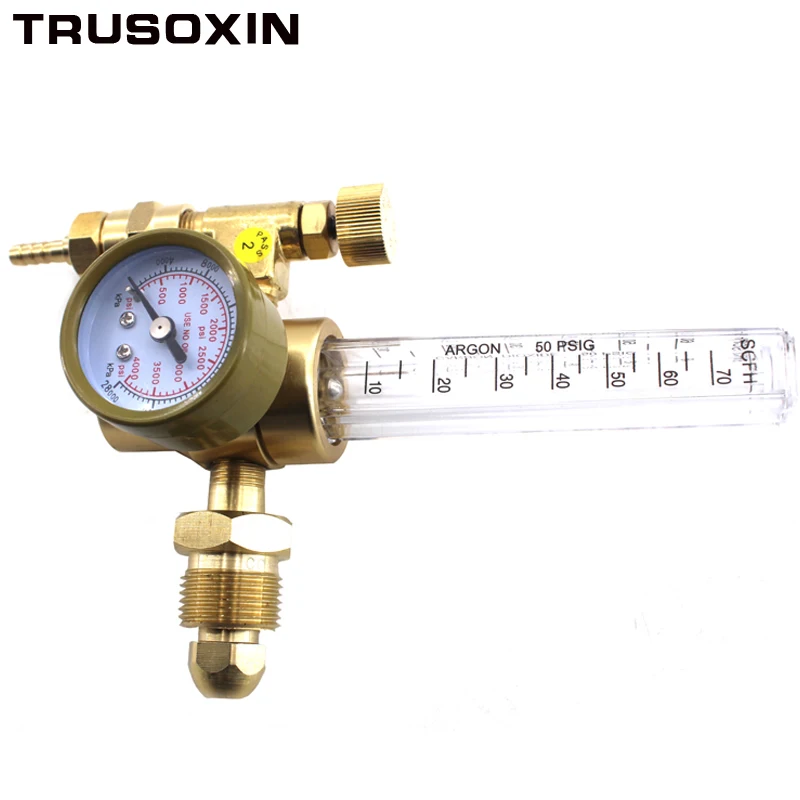 CO2 Argon Pressure Reducer Flow Meter Control Valve Regulator Reduced Pressure Gas Flowmeter Welding Flowmeter Weld Gauge